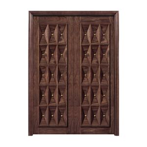 Apartment Modern Solid Wood Entrance Doors Residential ISO9001