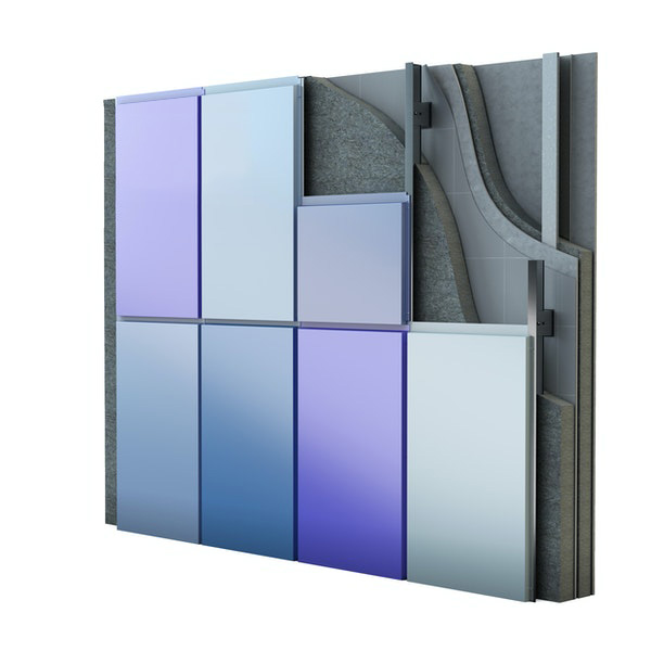 Curved Aluminum Frame Curtain Wall Facades Exterior Wall Panels Lightweight