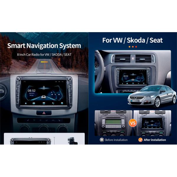 8" Double Din Car Stereo Touch Screen Volkswagen Jetta Radio WIFI SWC 1G 16G