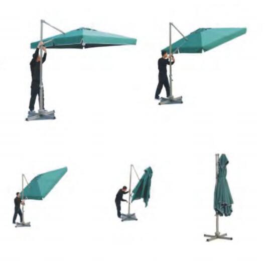 Polyester Olifen Acrylic Beach Aluminium Umbrellas Outdoor