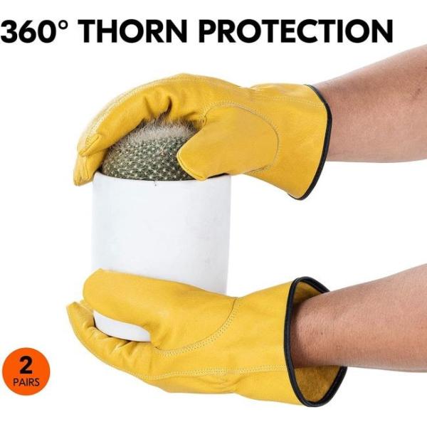 Tear Proof Hand Leather Gloves Dexterity Easy On And Off S - XL Size