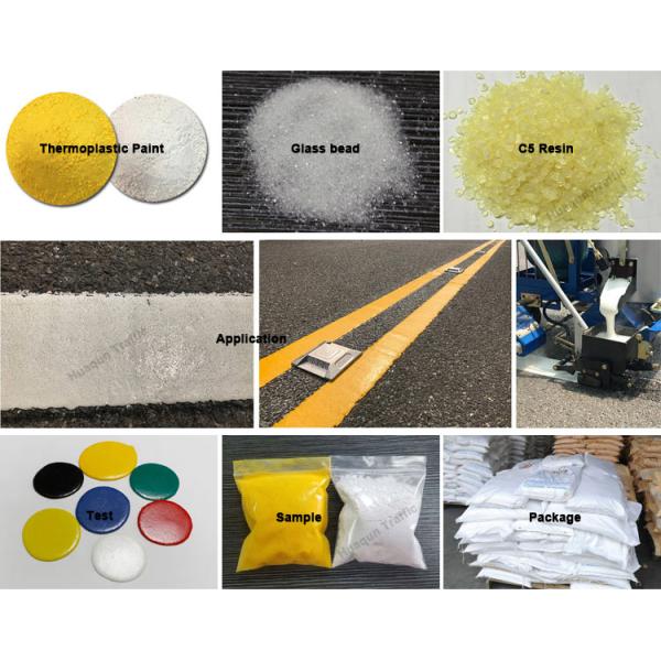 High Reflective Thermoplastic Paint , Hot Melt Marking Paint With Glass Beads OEM