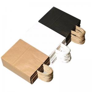 Cheap Reinforced Handle 32x11x25cm Brown Kraft Paper Bags 100% Recyclable wholesale