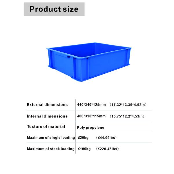 Industrial Crate with Strong Loading Capacity Tourtop Plastic Stackable Recycling Bin