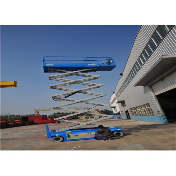 GTJN10 1000KG Electric Scissor Lift Four Wheel Braking Emergency Stop