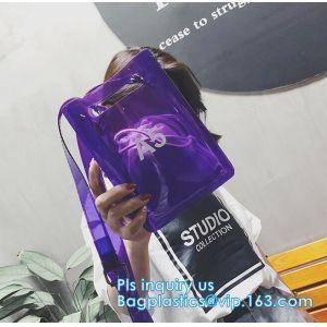 waterproof stadium Bags handbags, Clear gift packing PVC handbag, Envelope