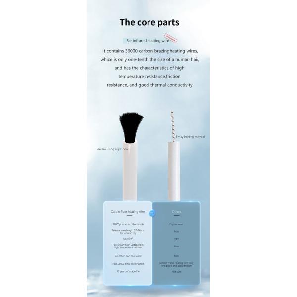 Carbon Fiber Heating Wire Handheld Infrared Neck And Shoulder Heating Pad PEMF Therapy