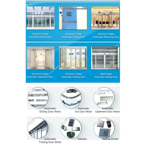 Stainless Steel Automatic Sliding Doors Glass Inductive Slider Sensor Door