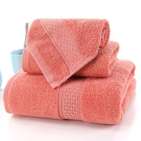 70*140cm Cotton Towel Set for Hotel Home Beach 3pcs Long Staple Absorbent Bath Towels