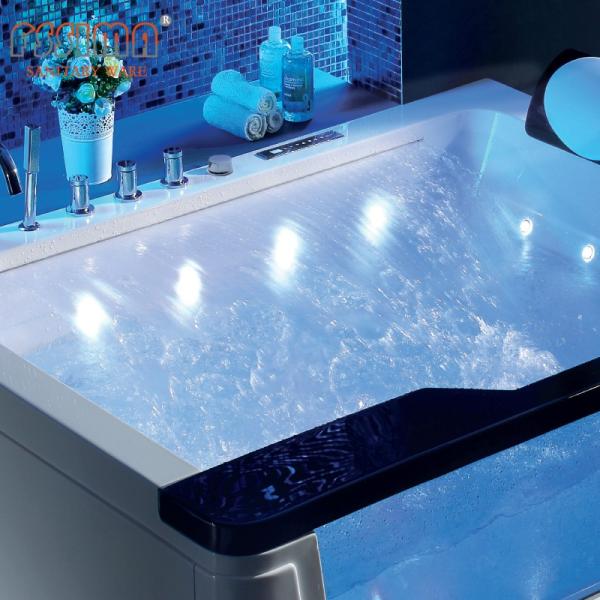 1700*1300*680 Jacuzzi Waterfall Corner Whirlpool Bathtub For Two With LED Light