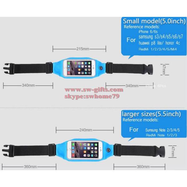 Sports Case Pouch For iPhone 6 7 Plus Xiaomi Pro 4X 4A Note 4 4X Mi5 Mi6 Samsung Universal Waist Phone Waterproof Bag