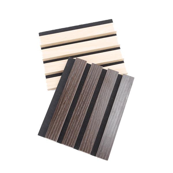 Easy Installation PET Wood Acoustic Panels Acoustic Slat Wood Wall Panel