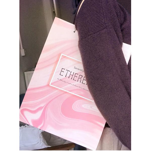 Waterproof Pink Boutique Printed Paper Gift Bags 8x4x10 odm