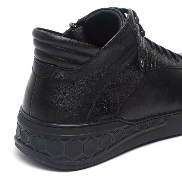 Logo Customized OEM Mens Black Leather Casual Boots