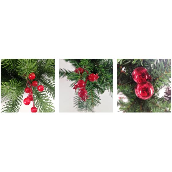 20inch Full PE Christmas Wreath With Artificial Berry Pinecones