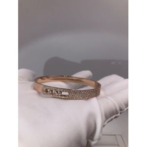 18K Gold Bracelet with Moveable 3 Diamond