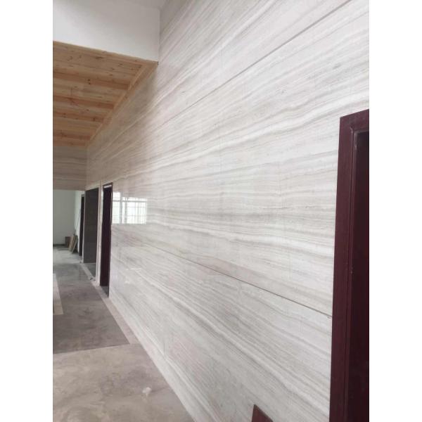 China Perlino Bian Guizhou White Serpeggiante Wood Line Wooden Vein Silver Beige Dark Grey White Marble stone slab tiles