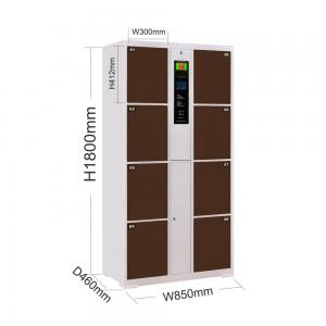 Cheap 48 Door Card Electronic Safe Locker H1800 * W2550 * D460mm Size Modern Design wholesale