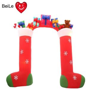 Cheap Factory price 0.5mm Nylon Oxford red color inflatable santa arch wholesale