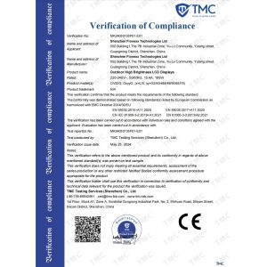 Shenzhen Fionexx Technologies Ltd Certifications