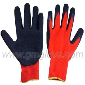 Cheap Palm Latex Coated Hand Gloves, Red Nylon wholesale