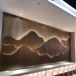 China Italy 3D decorative metal wave wall panels with light for decoration on sale