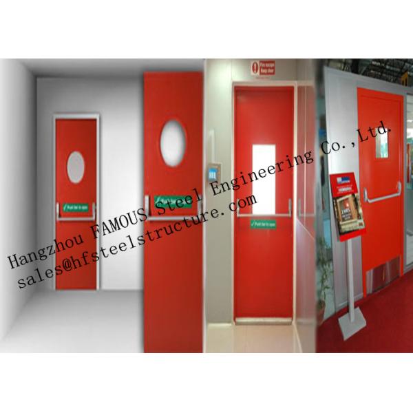 Surface Painted Standard Size Industrial Fire Rated Doors 3 Hours Fire Resistant