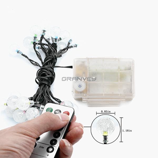 Bubble Balls Decorative LED String Lights 6M 30 LED For Holiday Party Decoration