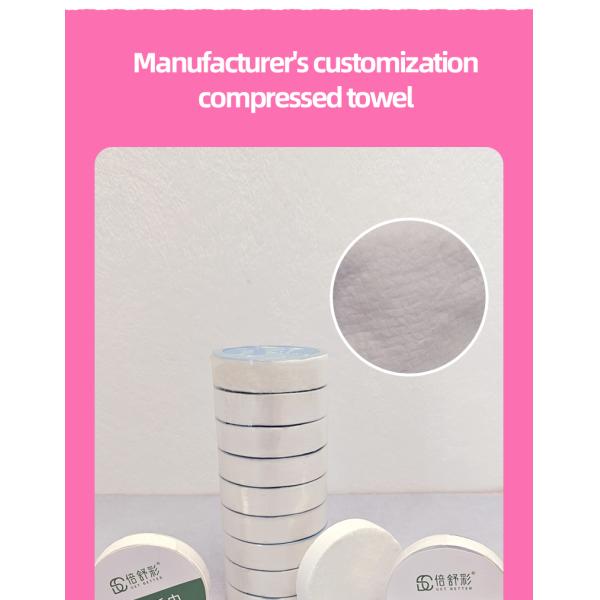 OEM ODM Disposable Compressed Face Towel Nonwoven Bamboo Viscose