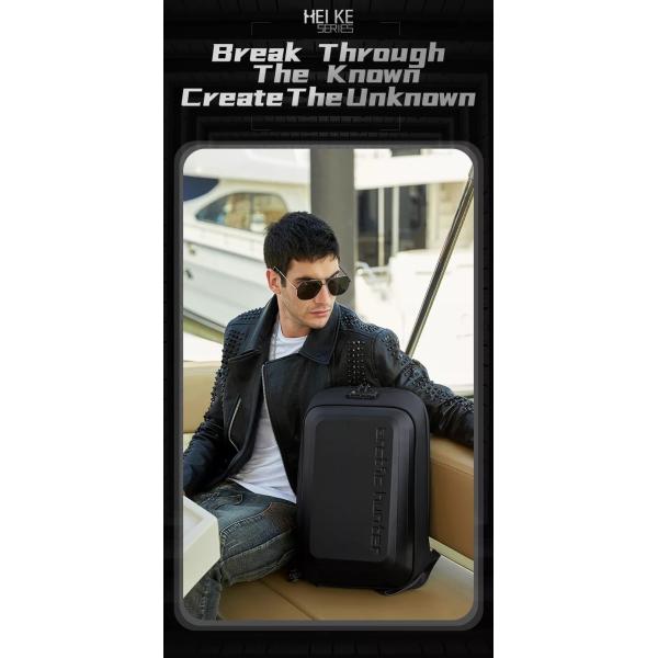 EVA Hard Case Waterproof Business Backpack With Usb Charging Port Polyester