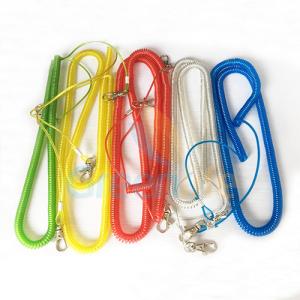 China Steel Wire Core Spiral Fishing Pole Leash on sale