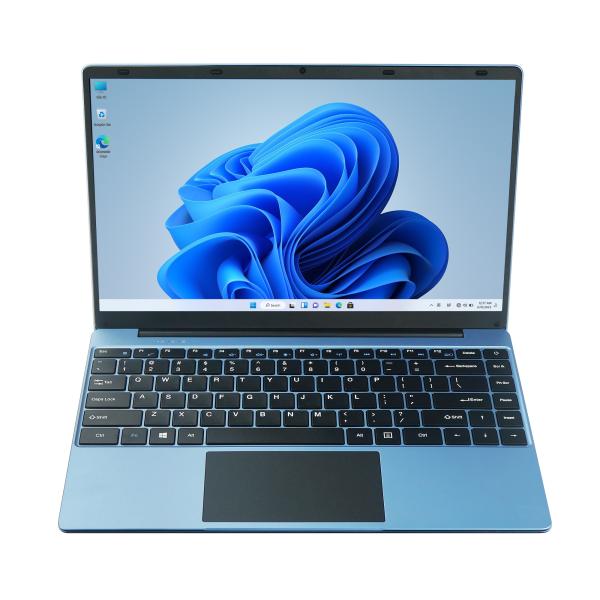 14.1inch Bule Laptop J4125 CPU 8GB RAM 256GB Storage Full HD IPS Display 5000mAh Battery Windows 10 Plastic Material
