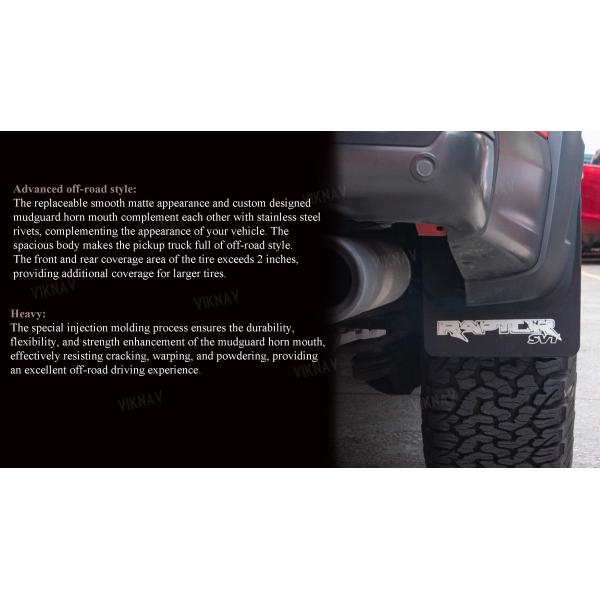 Viknav for F150 Fender Flares Compatible with Ford F150 Raptor models Wheel Flares