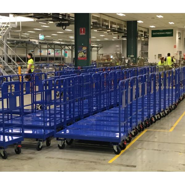 300KG 400KG Heavy Duty Platform Trolley Blue Hand Truck Push Cart