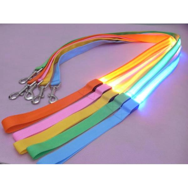 LED Lighted Dog Leash Night Safety Training Pet Lead Leashes