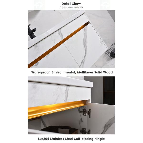 Modern Floating Bathroom Vanity Combo With Mirror 24-40 Inches