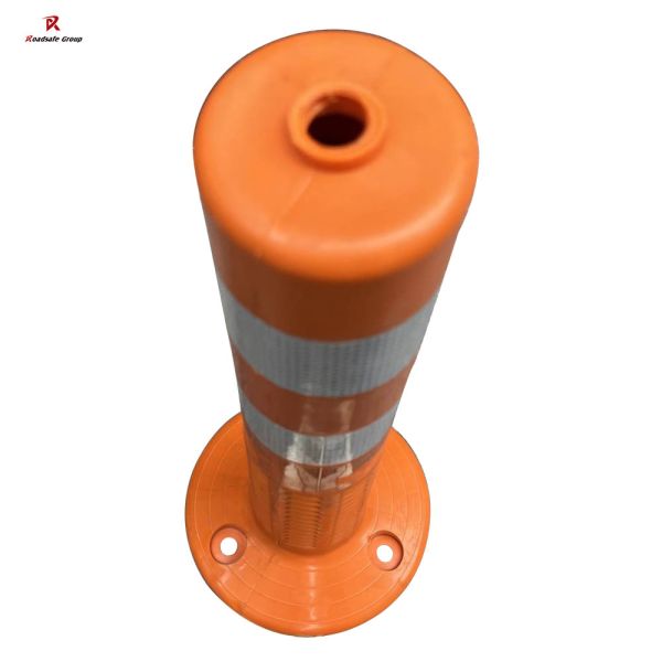 Traffic PU 500mm Warning Post Reflective Delineator Road Spring Flexible Bollard