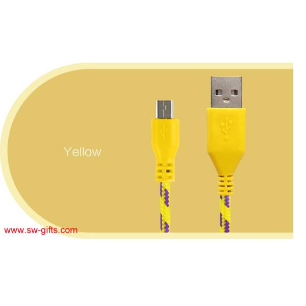 HOT 1M/2M/3M Nylon Braided Micro USB Cable, Charger Data Sync USB Cable Cord For Samsung