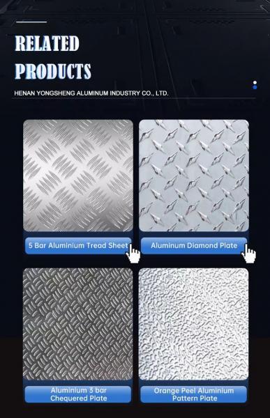 3003 Checkered Aluminum Alloy Plate Noneslip 5 Bars Patterned Aluminum Checker Plate Sheet For Trailers