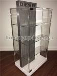 Counter Top Acrylic Display Case Metal Base Watch Display Units Double Sided