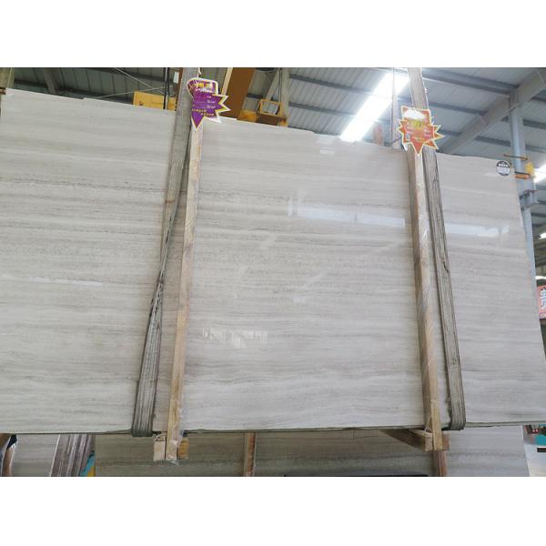 Large Size White Wood Vein Marble Fashionable Appearance OEM Service