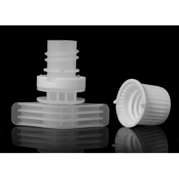 Natural Color 9.6mm Dia Plastic Spout Caps Double Gaps Suction Nozzle
