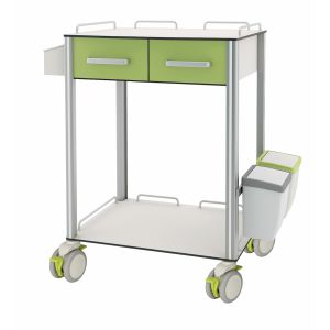 Cheap Firm Surgical 2 Drawers HPL Hospital Medicine Trolley wholesale