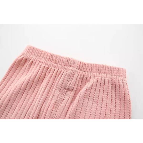 Spring Autumn Children'S Casual Trousers Yarn Dyed Boomer Grey Wide Leg Trousers