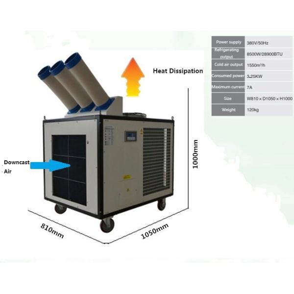 8500W Spot Air Cooler / Spot Air Conditioner Cooler With R410A Refrigerant Gas