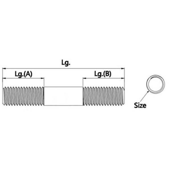 High Tensile Stainless Steel Bolts With Comprehensive Anti-Theft Protection Tread Stud