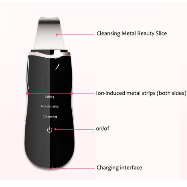 Portable Ultrasonic Skin Scrubber Machine Deep Cleansing Exfoliators For Home Use