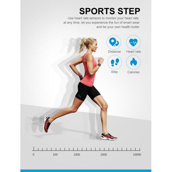 1.3 Inch Full Touch Bluetooth Blood Pressure Monitor Smartwatch