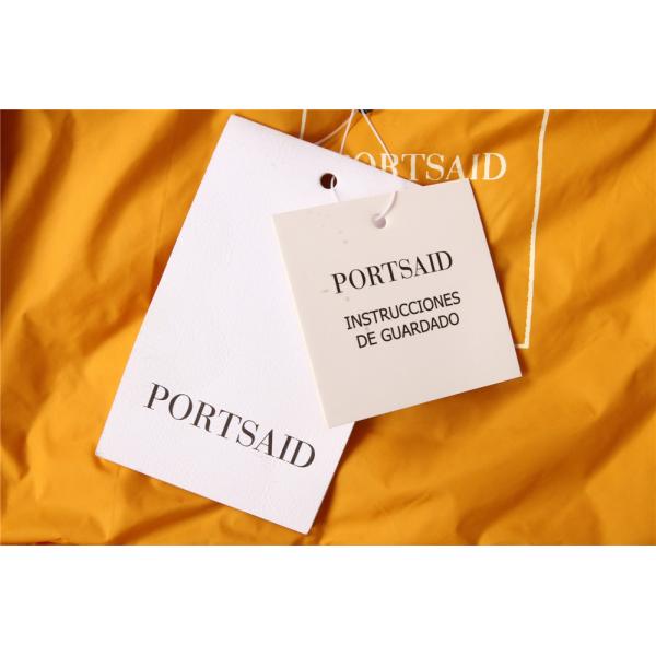 Yellow Ultra Light Packable Down Jacket Antistatic Waterproof