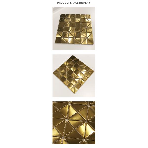 Custom 1.0mm Thickness Stainless Steel Mosaic Tile Sheets For Kitchen Bathroom